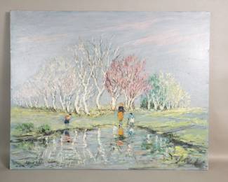 Lot 299  Signed Clifford Silsby oil on canvas painting