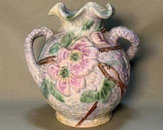Lot 438  Vintage Weller Silvertone pottery vase