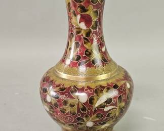 Lot 524  Vintage Chinese cloisonne vase