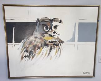 174  Lot 164  Vintage signed Campos oil painting on canvas