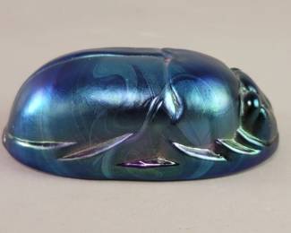 Lot 227  Tiffany Studios style iridescent art glass