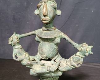 171  Lot 169  Vintage African Tikar bronze sculpture