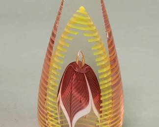 049  Lot 531  Signed Abelman studio art glass paperweight