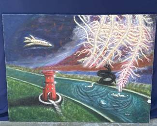 180  Lot 304h  Helga Schweininger signed oil painting