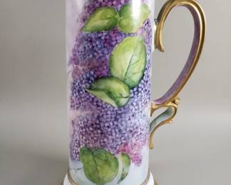 Lot 6  Antique porcelain hand painted pitcher