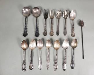 Lot 8  Steeling silver antique and vintage flatware and