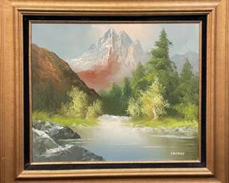 Lot 619h  Framed, signed oil on canvas painting