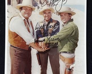 Lot 220h  Michael Landon and Lorne Greene signed photo