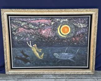 197  Lot 321h  Framed Helga Schweininger signed oil painting