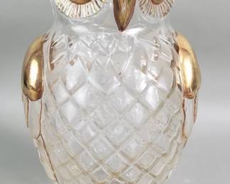 Lot 230  Vintage Leopold Palda Wienstyle glass owl pitcher