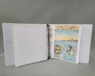 Lot 517  Album with Humorous Cats postcard series