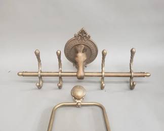 Lot 374  Vintage brass fixtures