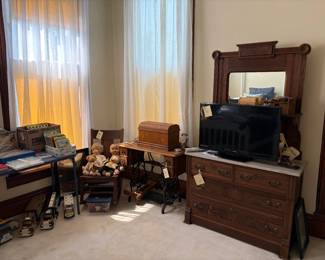 Victorian Marble top dresser, rocker