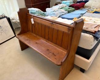pine church pew