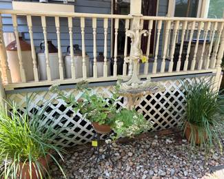 bird feeder, plants