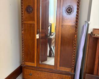 English oak wardrobe