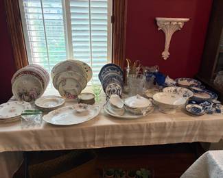 blue willow, dishes, china