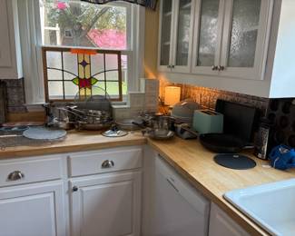 kitchen misc., stained glass is NOT for sale