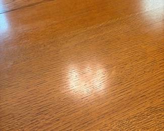 view of the beautiful oak banquet table