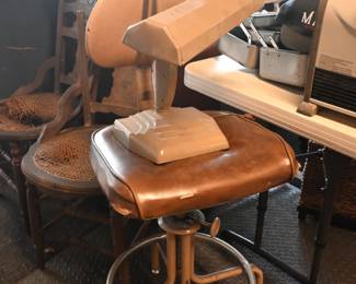 vintage work bench stool