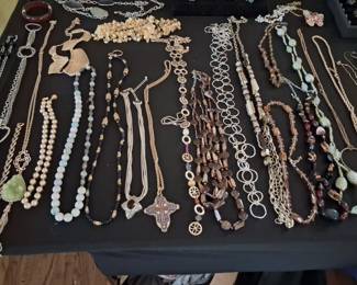 Great selection of necklaces, crosses