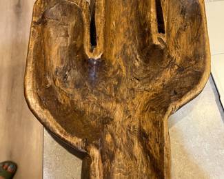 WOOD CACTUS DECORATIVE BOWL