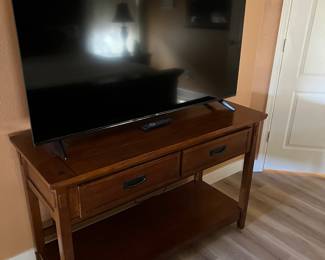 2ND VIEW OF TCL TV AND MEDIA STAND OR SOFA TABLE