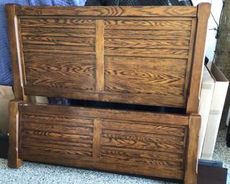 Queen size bed, headboard and footboard