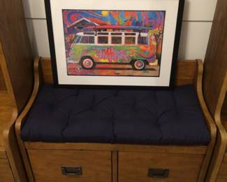 Pottery Barn Bench w/2 drawers 18” x 34 1/2” x 26” H