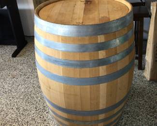Oak wine barrel 24” diameter x 36” H
