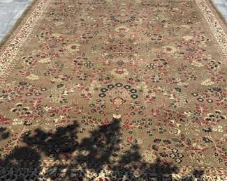 Green rug “Sarouk” 9’ x 12”