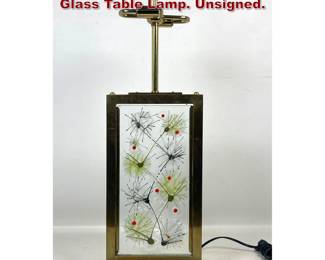 Lot 287 Michael and Frances Higgins Fused Glass Table Lamp. Unsigned.