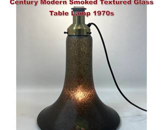 Lot 161 Peill and Putzler Attributed Mid Century Modern Smoked Textured Glass Table Lamp 1970s