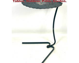 Lot 158 SALTERINI Leaf Form Garden Side Tables. Outdoor, Patio, Garden. 