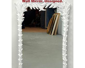 Lot 183 Serge Roche Style White Palm Frond Wall Mirror. Unsigned.