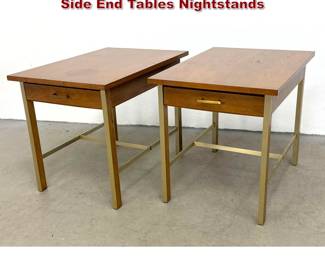 Lot 422 60s Mid Century Paul McCobb Calvin Side End Tables Nightstands 