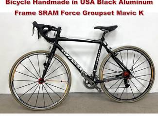 Lot 580 Cannondale CAAD9 Cyclocross Bicycle Handmade in USA Black Aluminum Frame SRAM Force Groupset Mavic K
