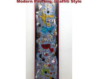 Lot 440 8ft Tall Dennis Sakelson Abstract Modern Painting. Graffiti Style