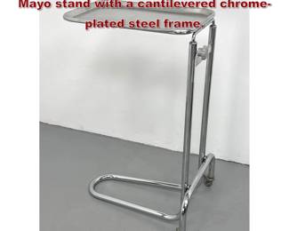 Lot 394 Starline heightadjustable medical Mayo stand with a cantilevered chromeplated steel frame. 