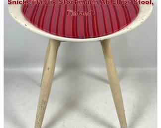 Lot 464 Mid Century Olof Otteli Kervo Snickerifabrik Stockmann Ab Ellips Stool, Finland. 