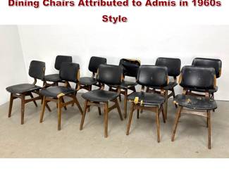 Lot 583 Set of 10 Mid Century Modern Dutch Dining Chairs Attributed to Admis in 1960s Style