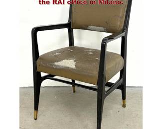 Lot 468 Gio Ponti for Cassina Armchair. From the RAI office in Milano. 