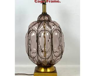 Lot 214 Italian Blown Glass with Wire Cage Frame. 