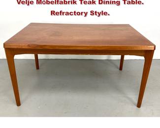 Lot 153 Danish Modern Henning Kjaernulf Velje Mobelfabrik Teak Dining Table. Refractory Style. 