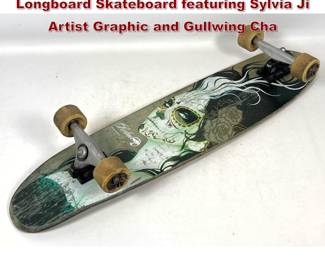 Lot 377 Arbor Collective Bamboo Bug Longboard Skateboard featuring Sylvia Ji Artist Graphic and Gullwing Cha