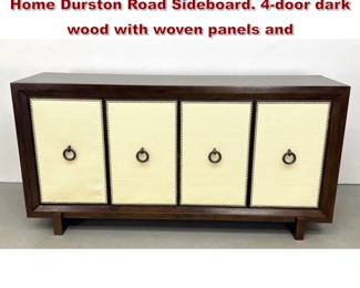 Lot 302 Vanguard Furniture Thom Filicia Home Durston Road Sideboard. 4door dark wood with woven panels and 