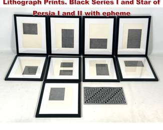 Lot 368 Frank Stella Gemini G.E.L. Lithograph Prints. Black Series I and Star of Persia I and II with epheme