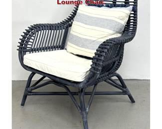 Lot 510 Serena and Lily Dark Gray Rattan Lounge Chair. 