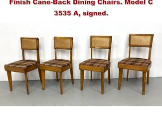Lot 575 Set of 4 HeywoodWakefield Wheat Finish CaneBack Dining Chairs. Model C 3535 A, signed.