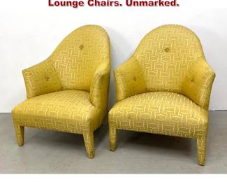 Lot 594 Pair John Hutton for Donghia Ghost Lounge Chairs. Unmarked.